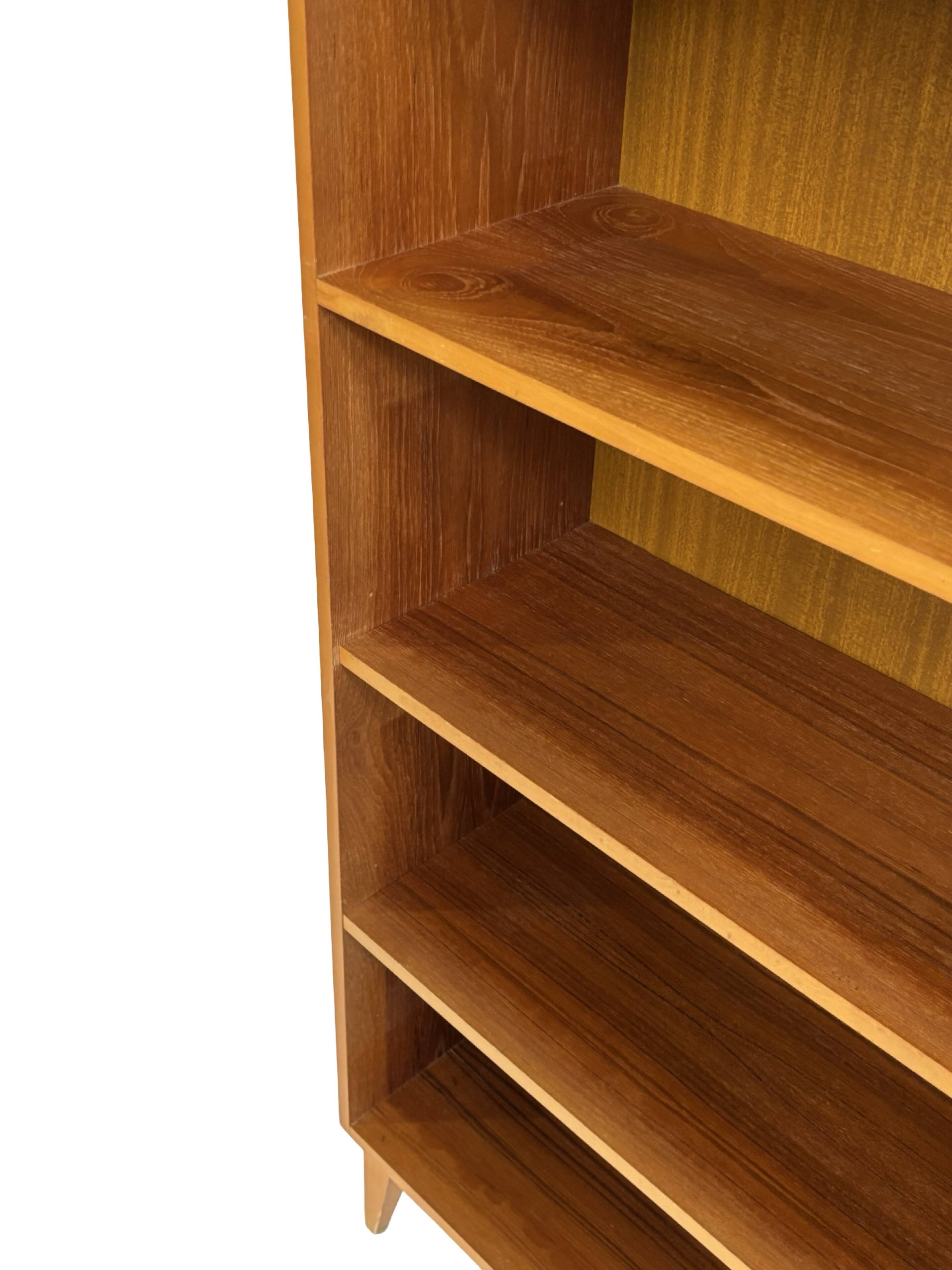 Large vintage teak bookcase, Danish design, 1960s