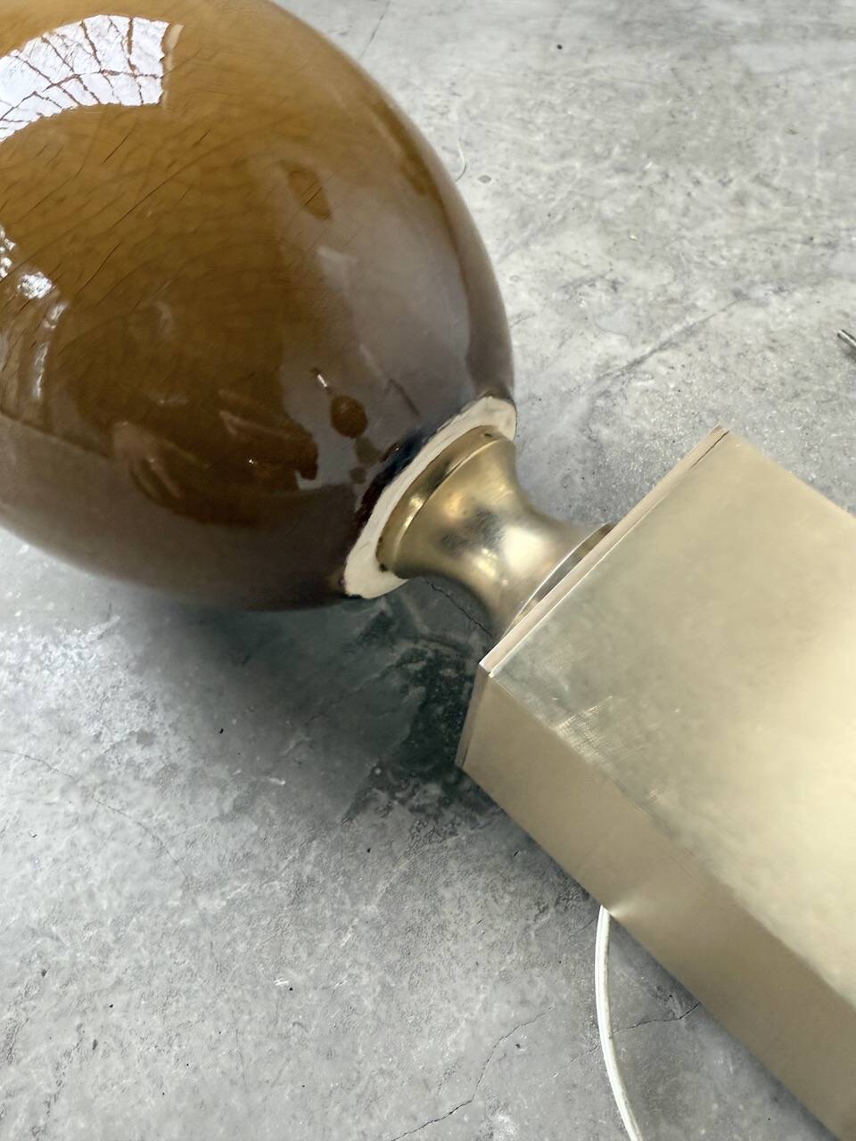 Pair of Philippe Barbier table lamps from the 70s