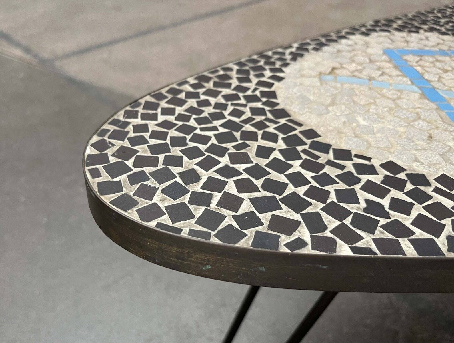 Mid-Century German Mosaic Couch Table from Berthold Müller Oerlinghausen, 1960s