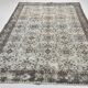 Tapis persan floral vert clair et marron