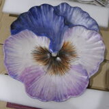 Flat plate or empty ceramic pocket: in bloom a colorful Thought signed Guillot France TBE