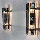 Pair of veca sconces, murano beveled glass, italy, 1970