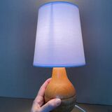 Small old turned wood lamp