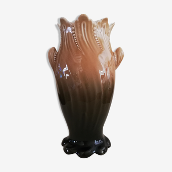 Vase en barbotine Fives Lille Art Nouveau