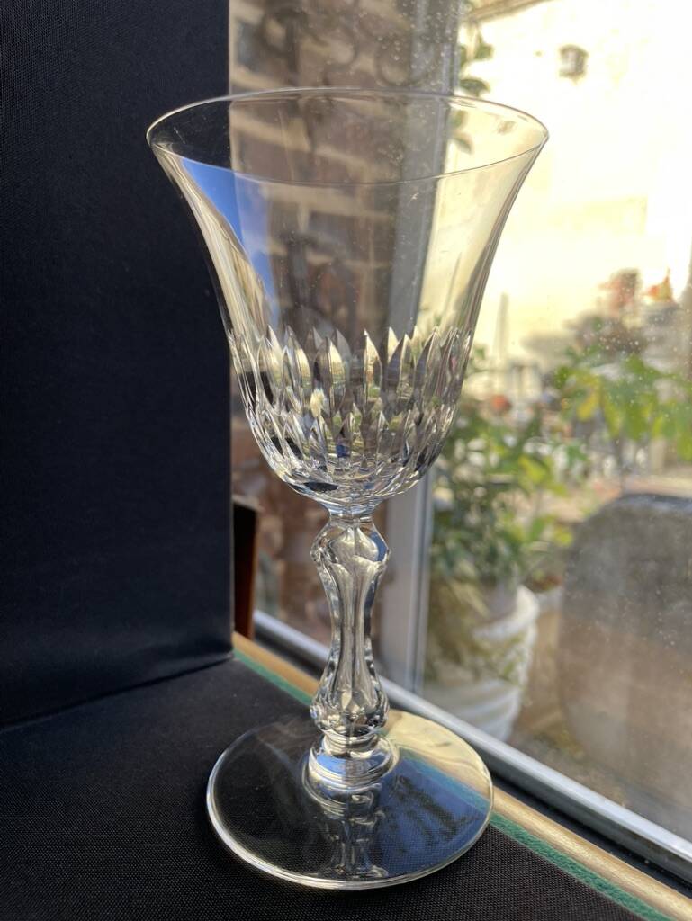 6 Saint Louis water glasses cut Lozère service stamped