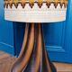 Vintage character floor lamp with period shade 132cm