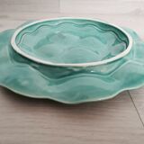 Ceramic serving dish from gien green