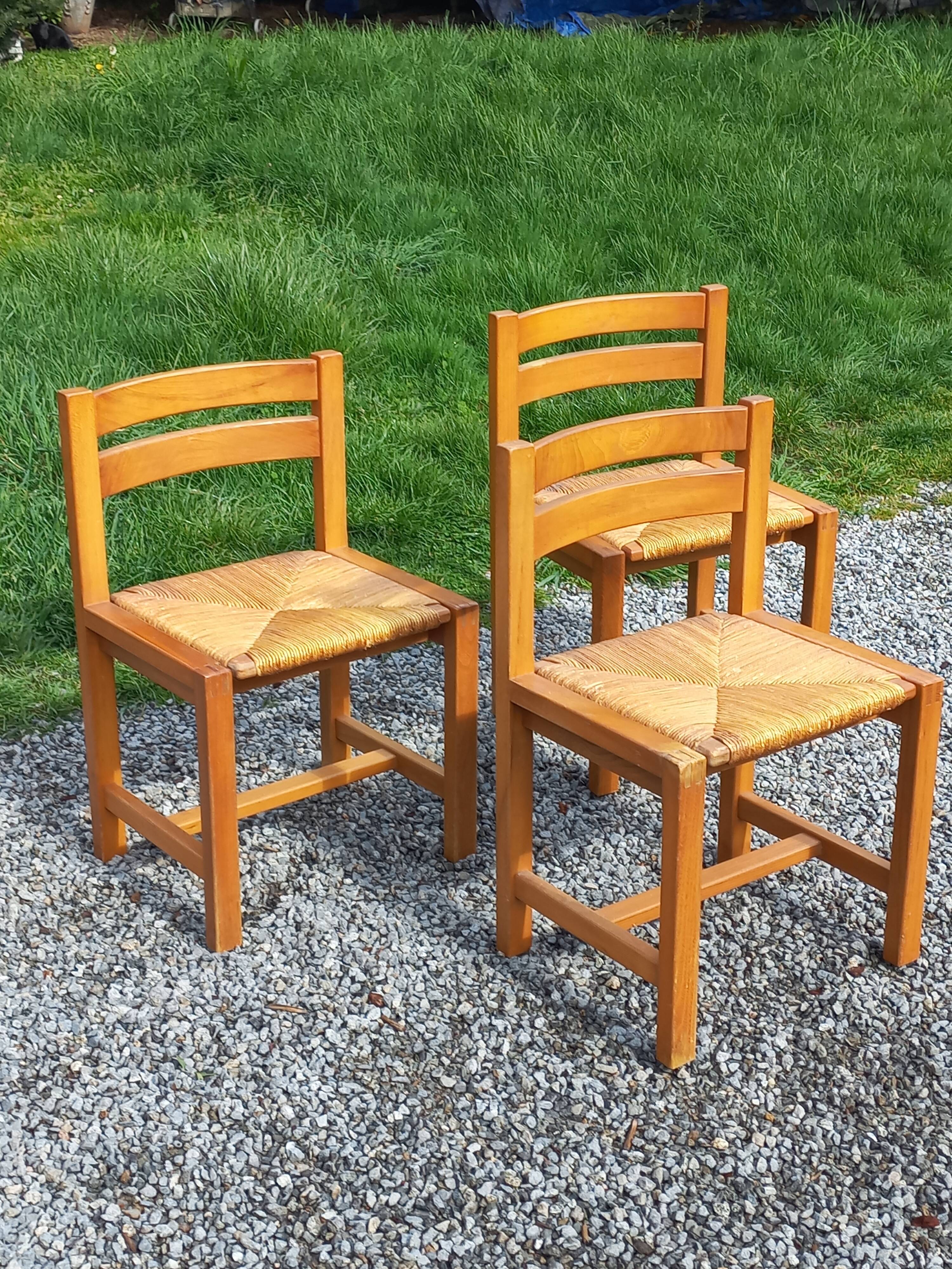 Set of 3 chairs from Regain in solid elm.
