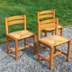 Set of 3 chairs from Regain in solid elm.