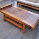 Vintage coffee table in solid wood and bamboo – 2-tier design