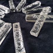 Coffret de 12 porte couteaux rectangulaire Cristal au Plomb