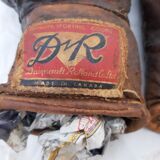Paire de gants de boxe cuir années 40