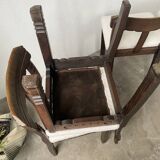 Set of 6 brutalist chairs from the 1940s