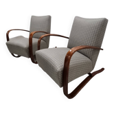 Paire de fauteuils Art Déco J. Halabala H 269, 1930 tchèque