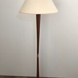 Floor lamp in exotic wood and brass