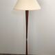 Floor lamp in exotic wood and brass