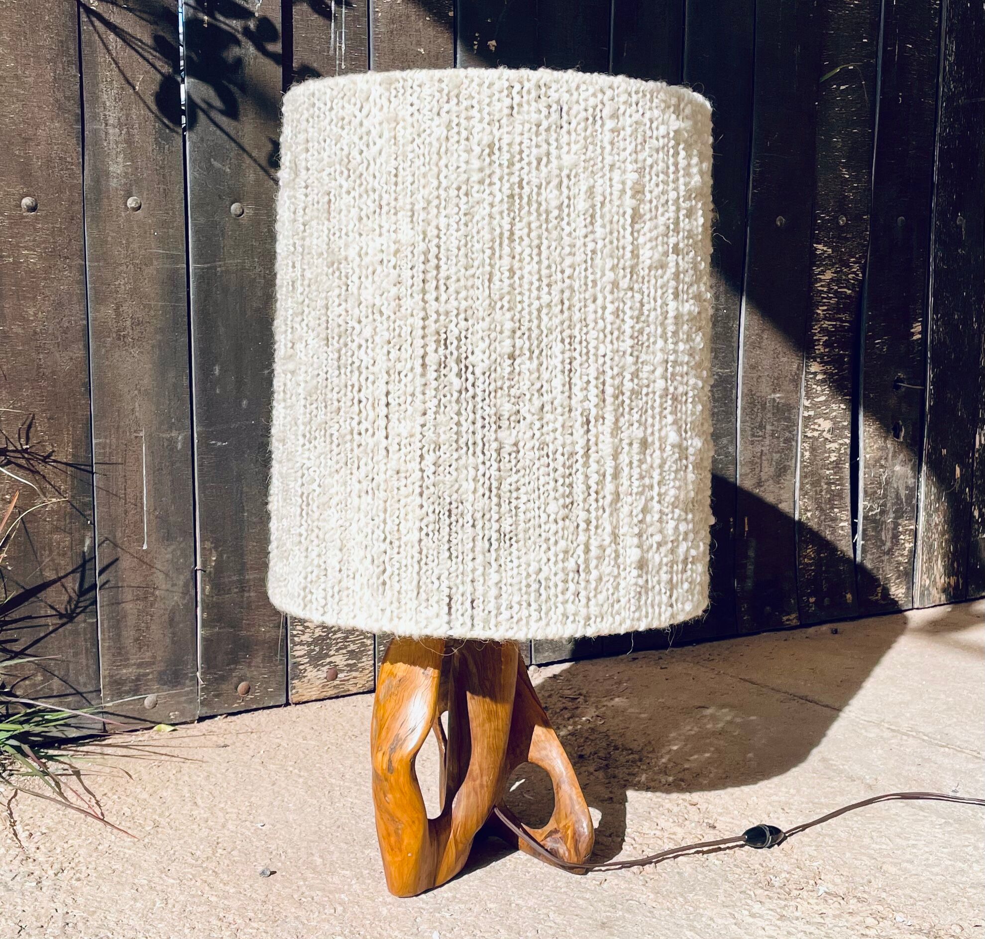 Artisanal brutalist lamp 70's