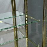 Brass display cabinet with a mirrored back – early 20th century