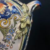 Pair of Desvres vases, signed Jules Verlingue, 1900