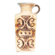 Vase vintage W-Allemagne, années 60, vase en lave épaisse avec fleurs