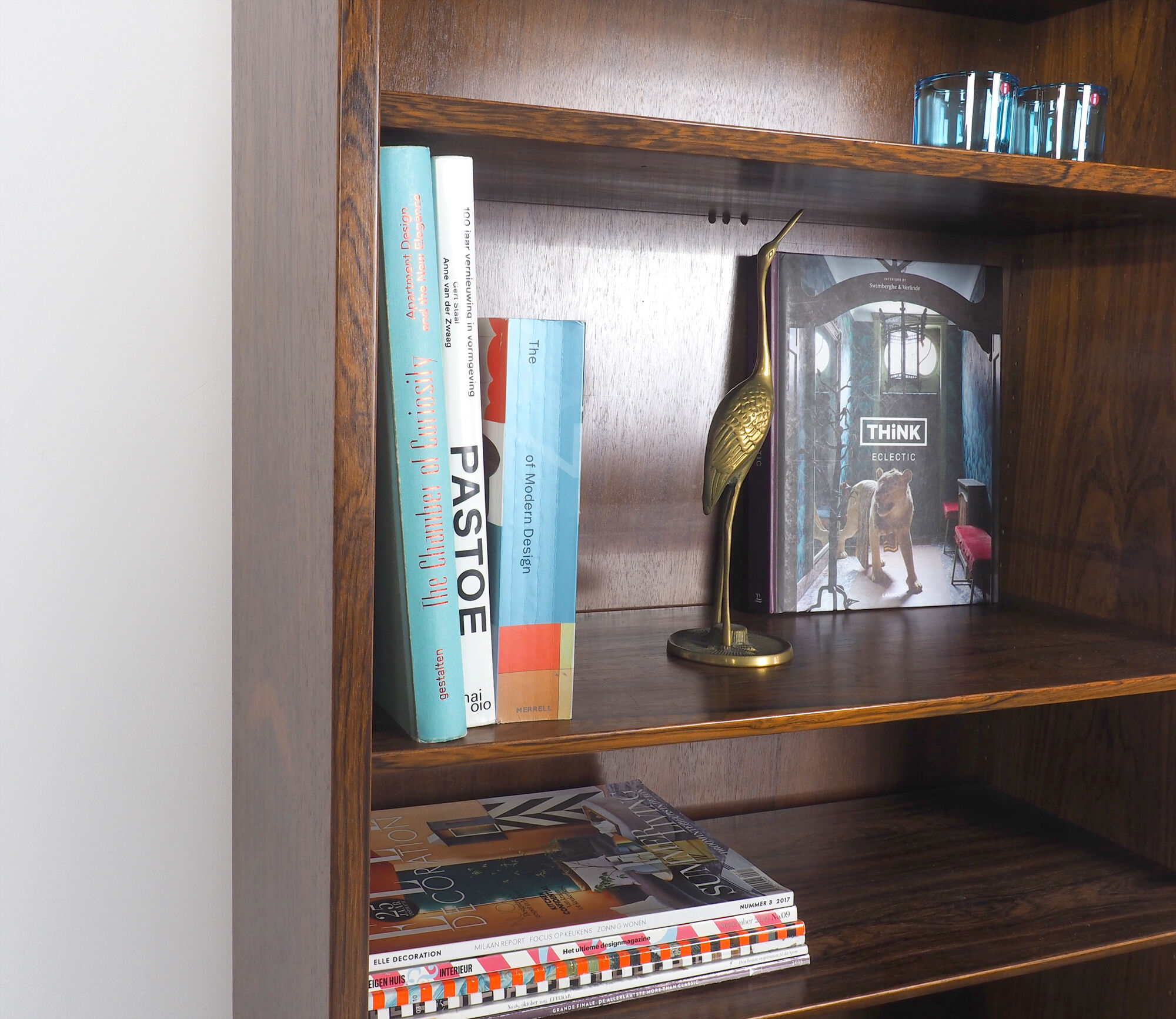 Small vintage rosewood bookcase by Carlo Jensen for Hundevad, 1960's