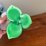 Glass flower candle holder