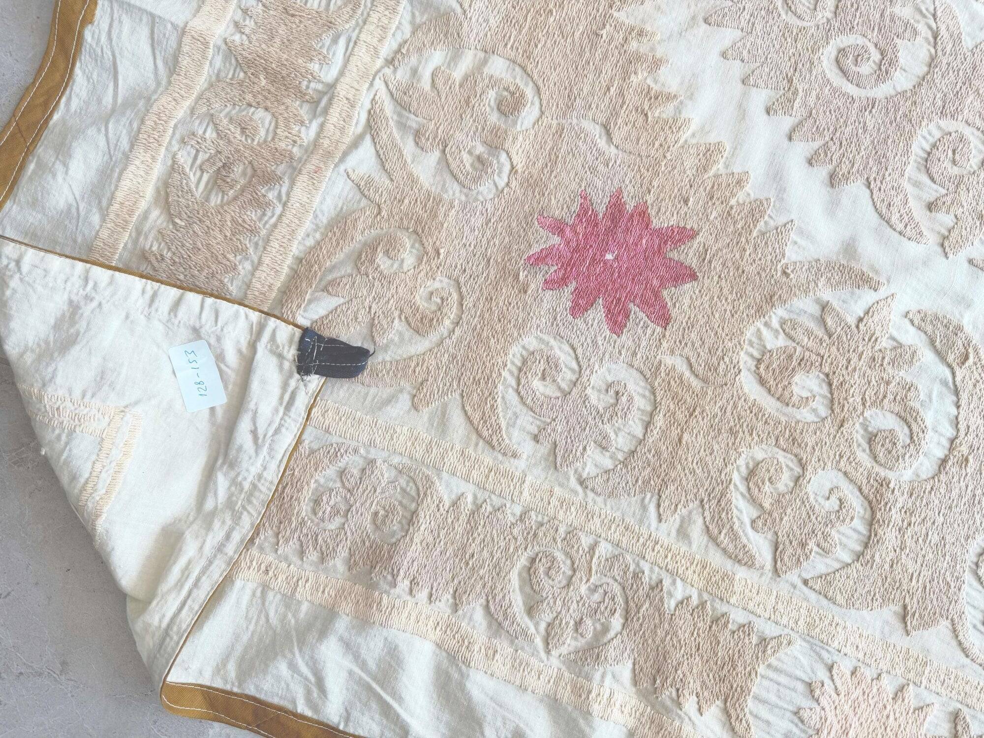 Vintage hand-embroidered tablecloth 128x153 cm