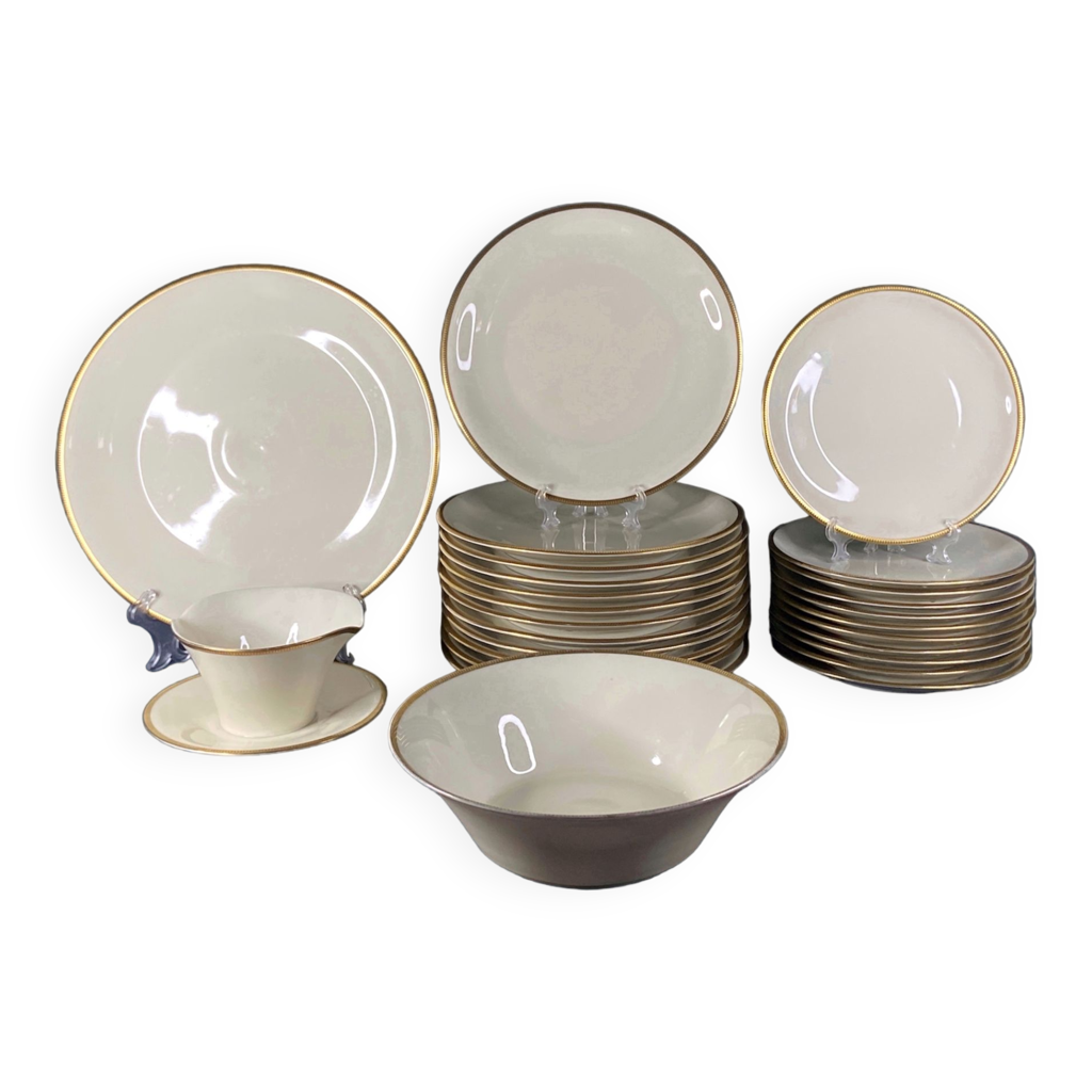 Vintage Scherzer Bavaria, Germany, White & Gold Trim ...