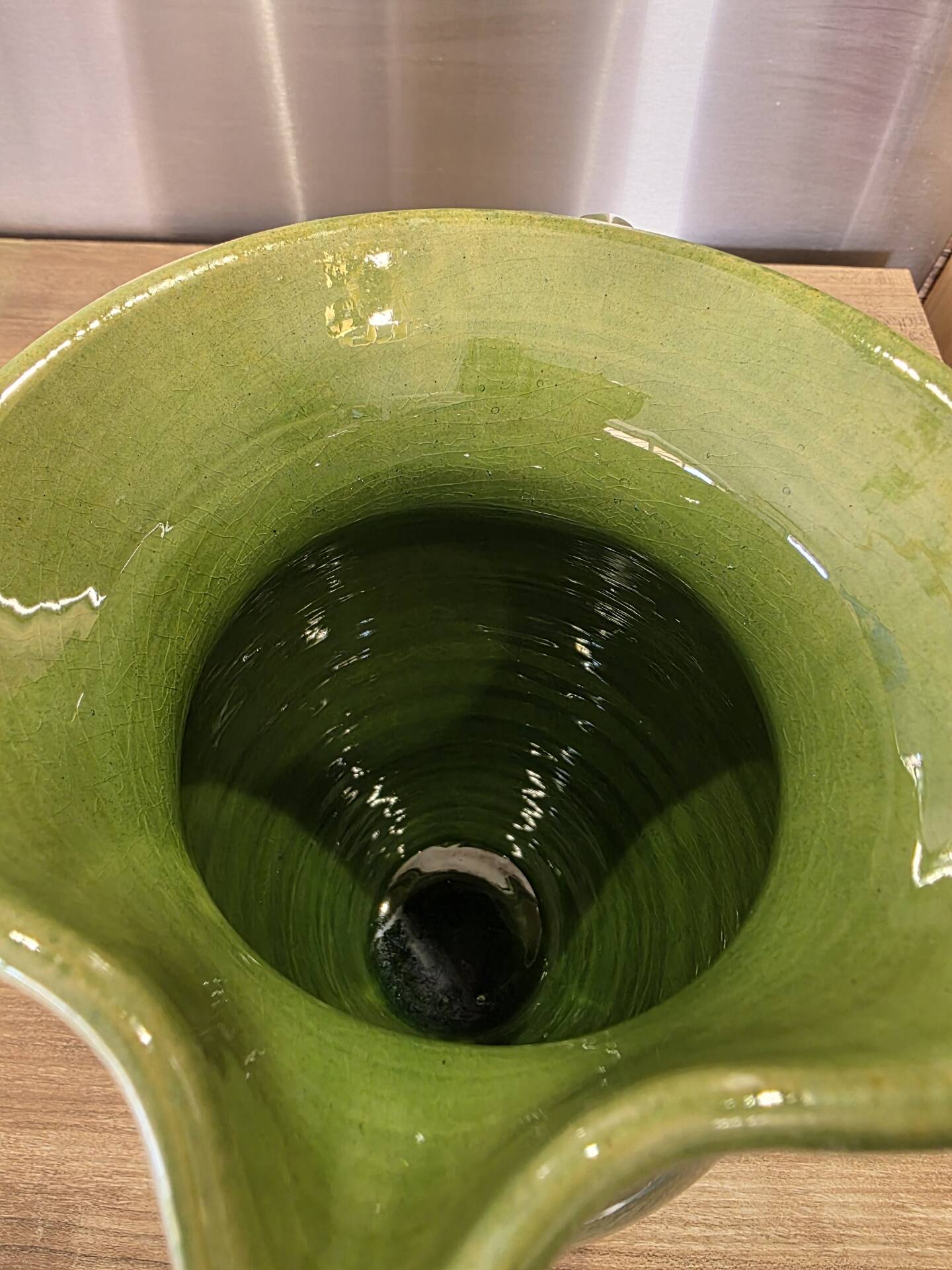 Pichet, vase Biot vert vintage