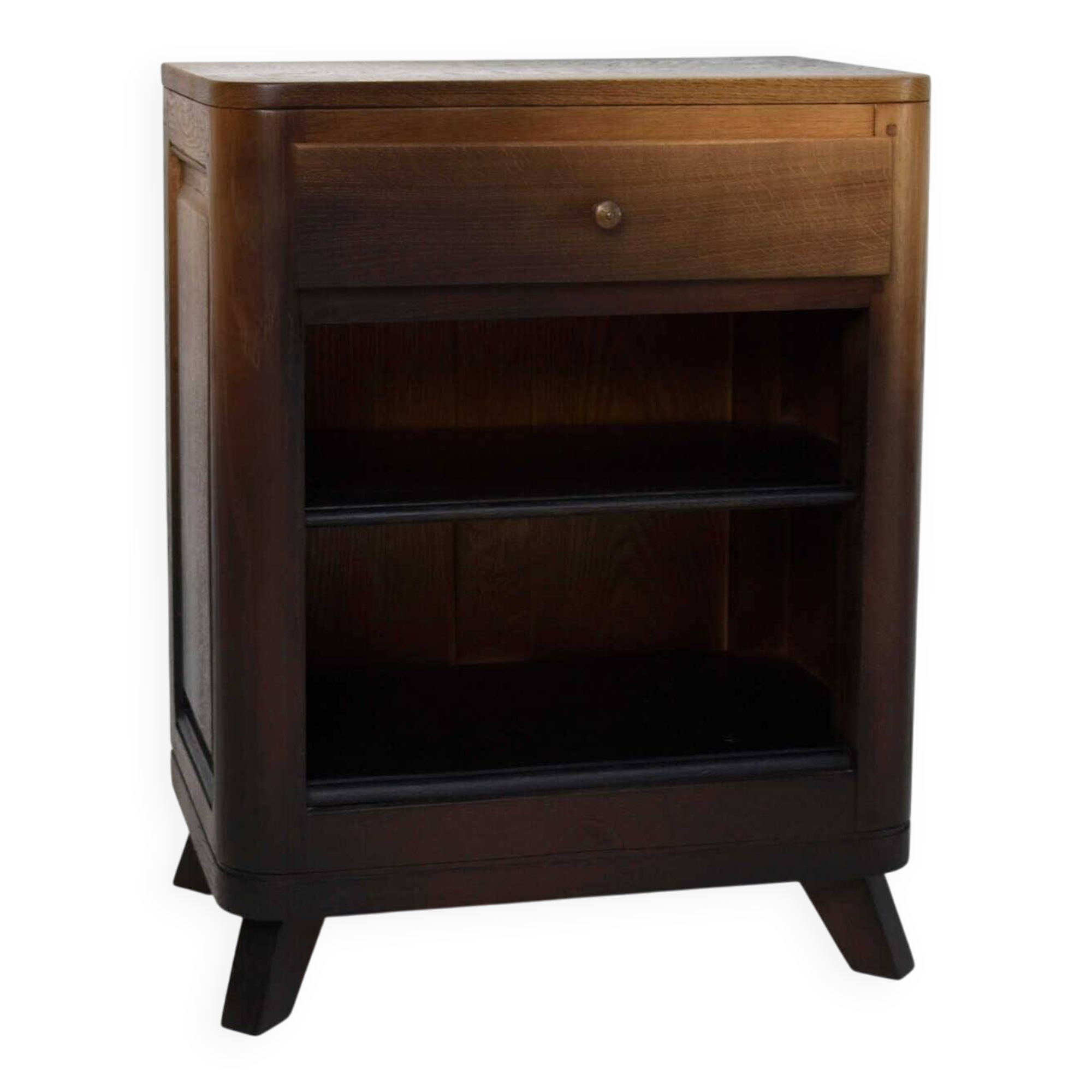 Revisited vintage chest of drawers / solid oak stained in gradient