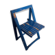 Blue painted wooden folding chair, Italy 1960