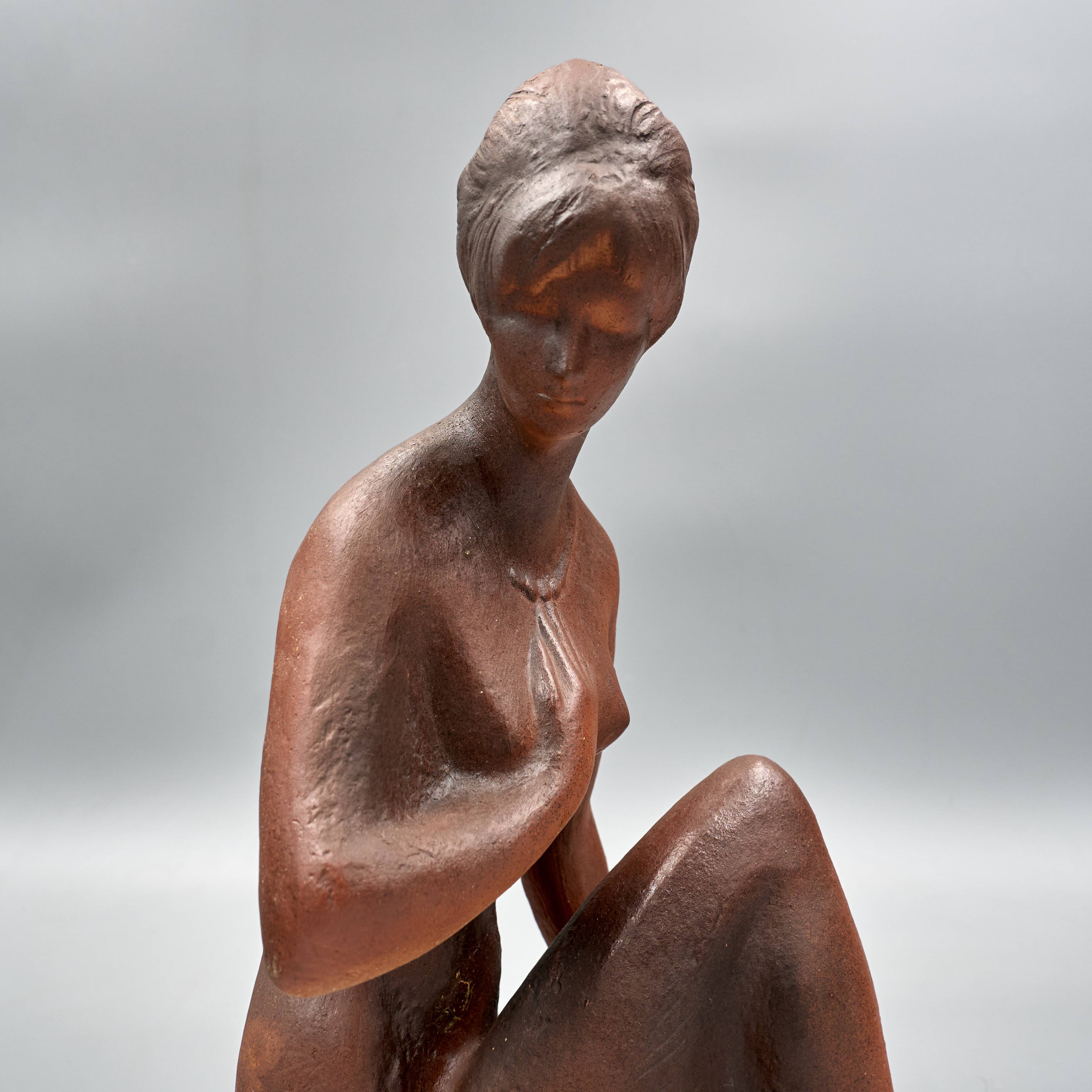 Ceramic Woman Figure, 1982, Czechoslovakia