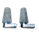 Pair of chrome Space Age wall lights