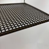 Vintage Wall rack Pilastro by Tjerk Reijenga black perforated 1960