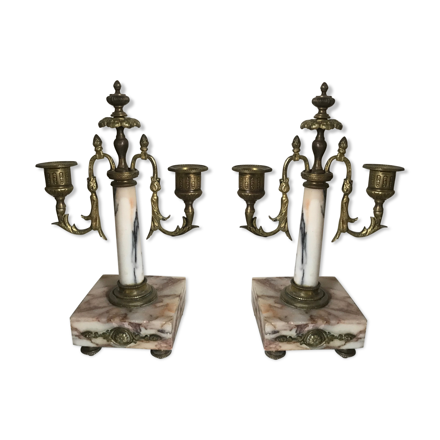 Pair of Napoleon III candlesticks