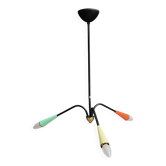 Lampe de plafond araignée colorée des années 1960