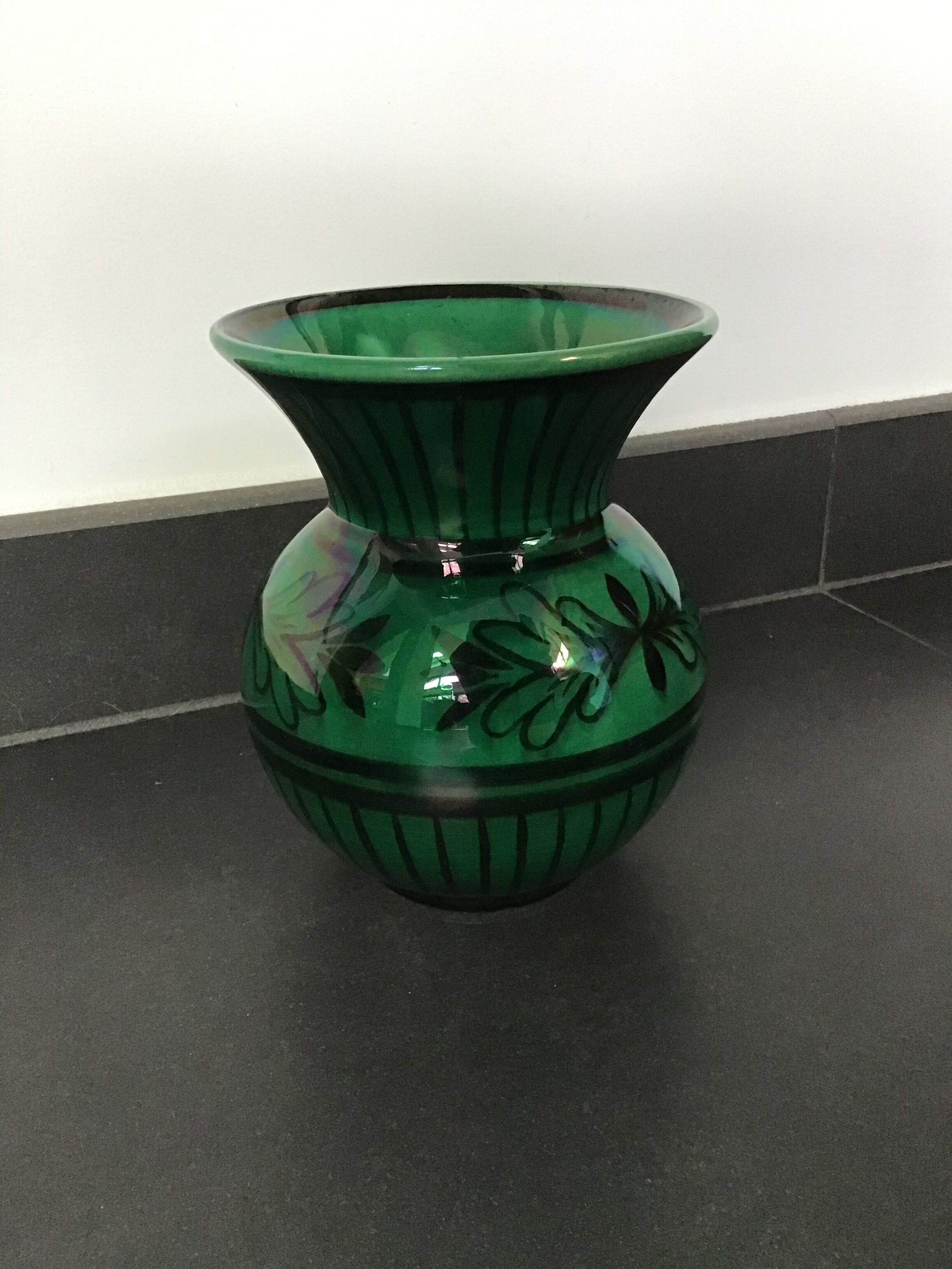 Gien vase circa 50s