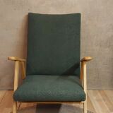 Scandinavian armchair with compass legs