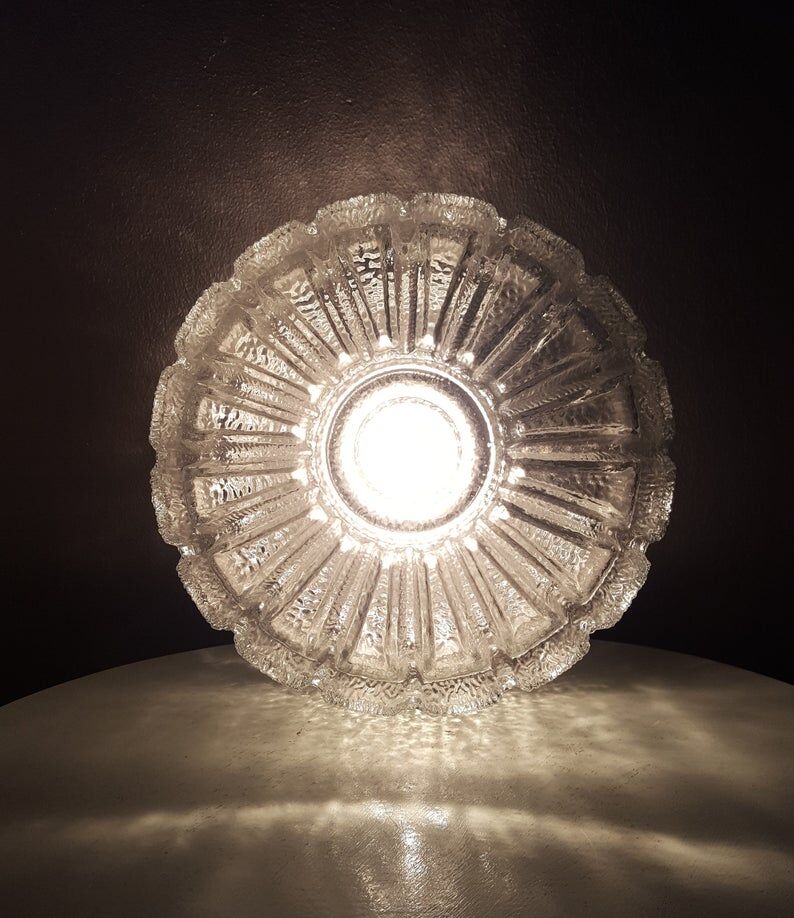 Vintage glass ceiling light from the 1960s