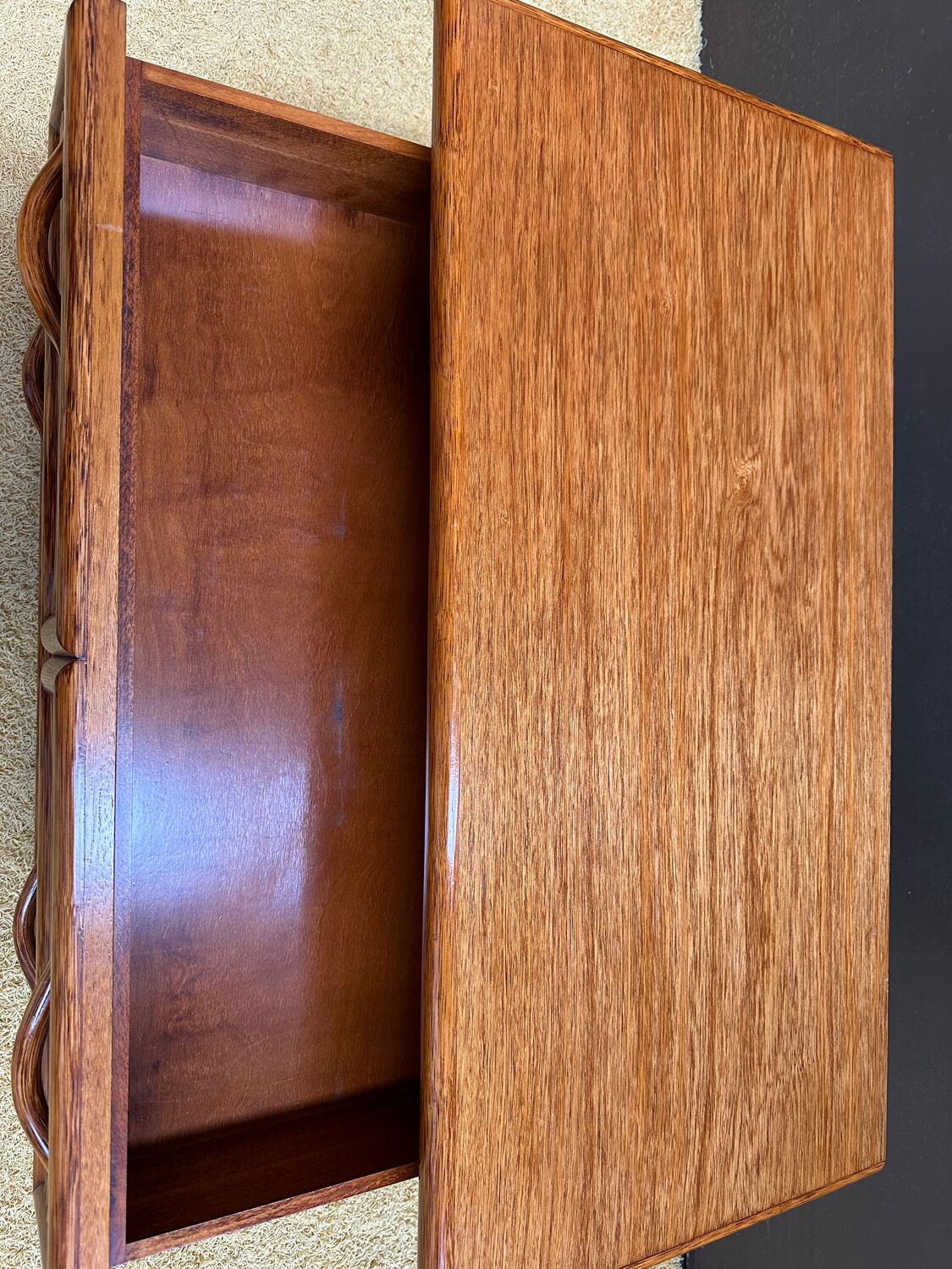 Maugrion bamboo chest of drawers for Roche Bobois