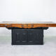Établi vintage portugais charpentier bois et noir des années 1950