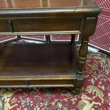 Service, service trolley with wheels, 4 drawers, solid oak