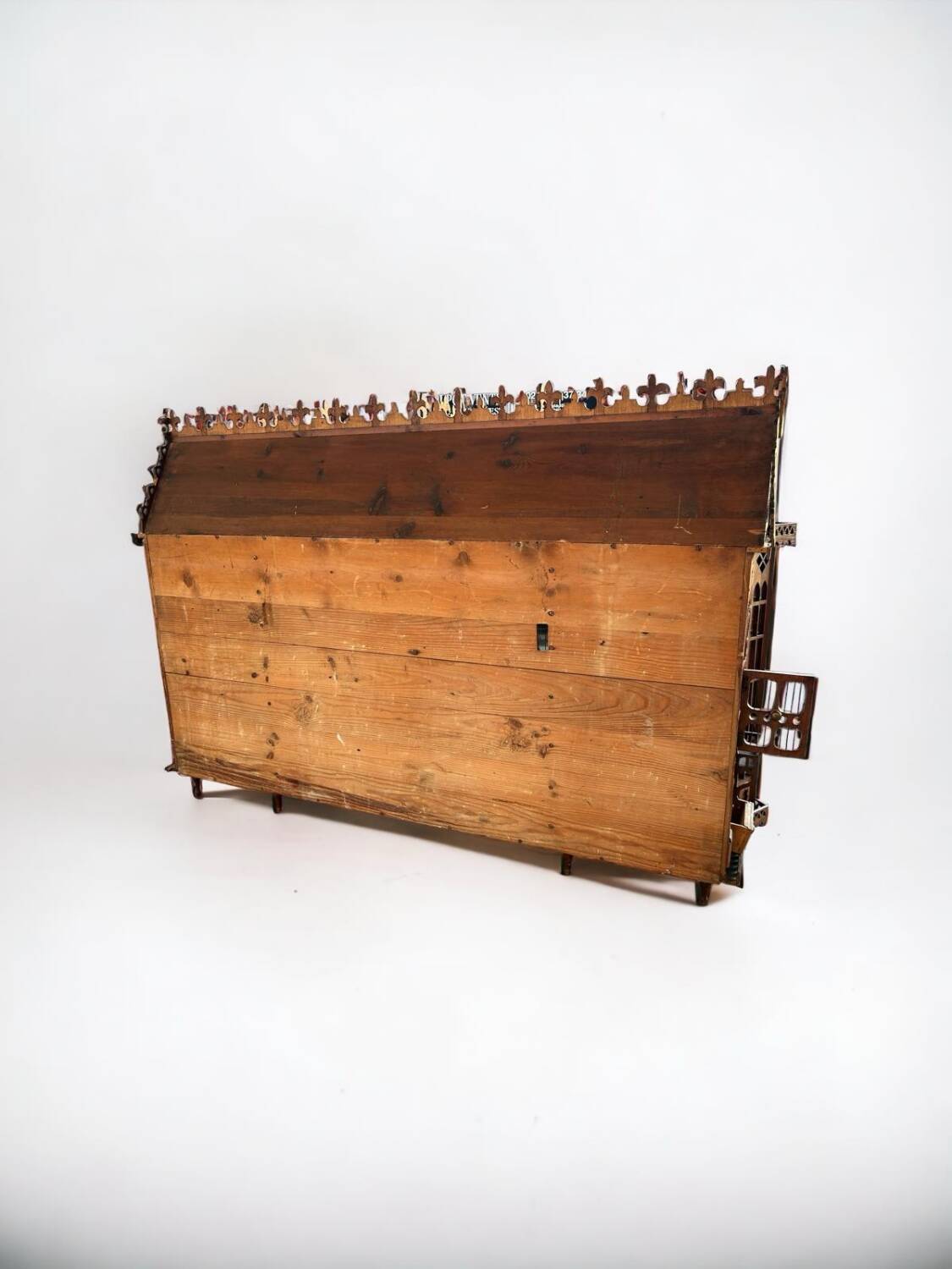 Important bird cage - aviary representing a house early 20th century l 158 cm