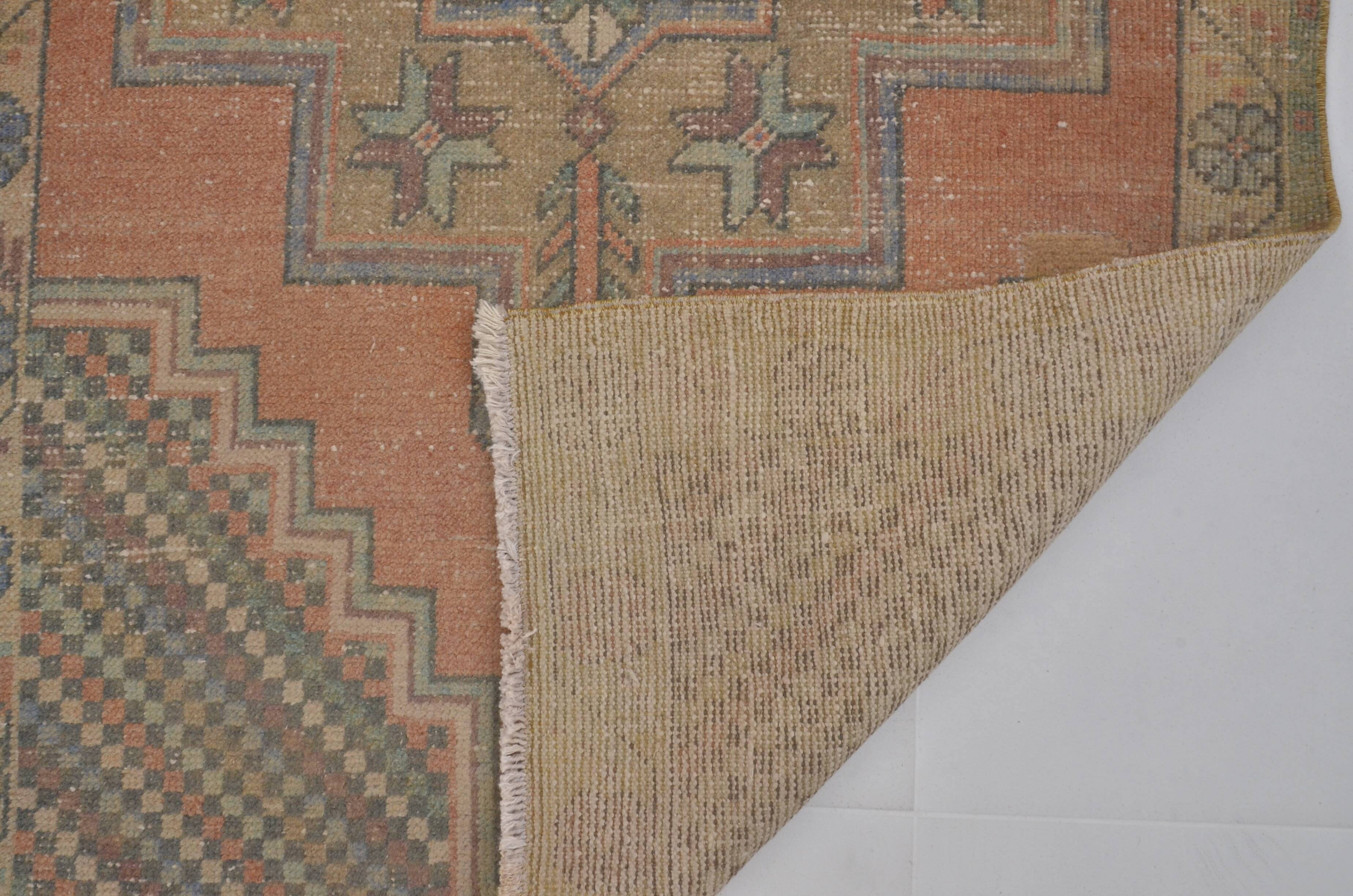Vintage Handmade Floral Rug sku 2405