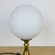 Lampe laiton globe opaline vintage