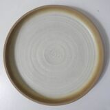 9 assiettes plates en grès vintage