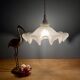 Vintage frosted glass lampshade pendant light