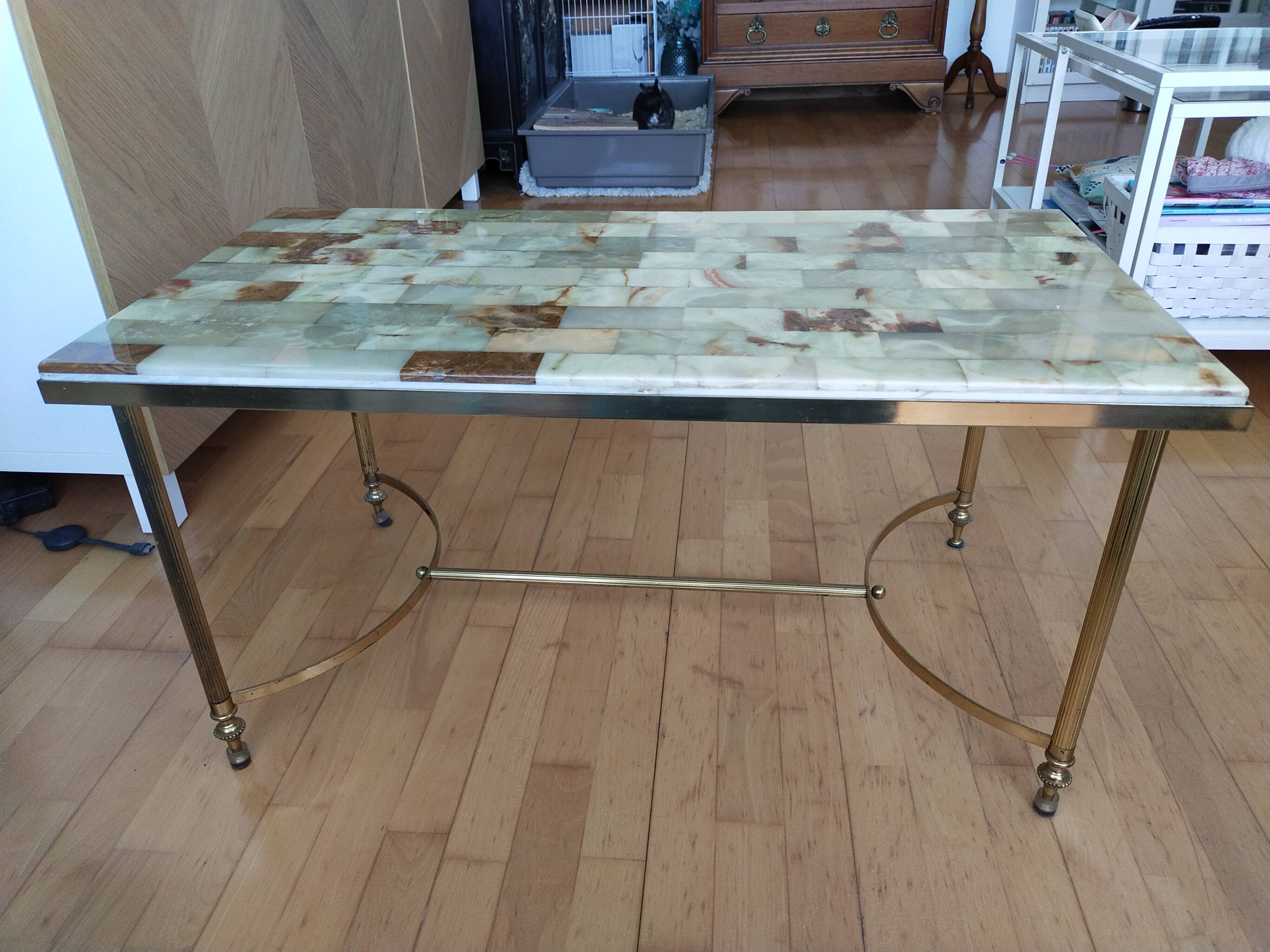 Vintage onyx coffee table