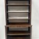 Wall library in two sections in Louis XV style made of solid oak, 20th century.