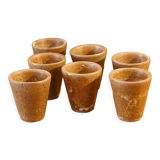 Set of 7 glasses with digestive sandstone
